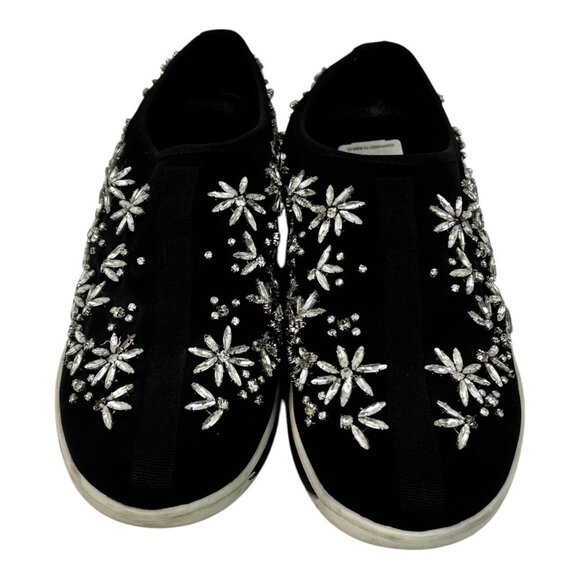 Neiman Marcus Women's Black Crystal Embellished Fusion Slip-ons | Size 9B - Picture 2 of 7